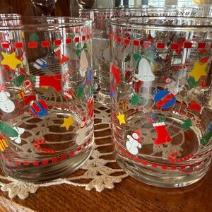 Festive Holiday Glasses Set of 6